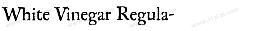 White Vinegar Regula字体转换